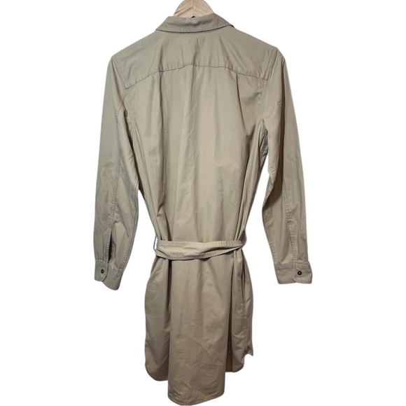 Lauren Ralph Lauren Women’s Belted Utility Khaki Button-Up Shirt Dress Size L - Picture 6 of 11